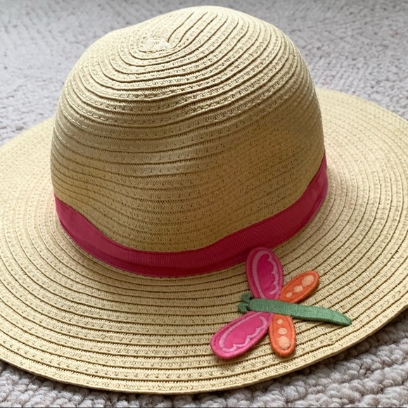 Gymboree Kid Girl Large Brim Straw Hat 🌺 Size 8 Years and Up - Picture 3 of 7